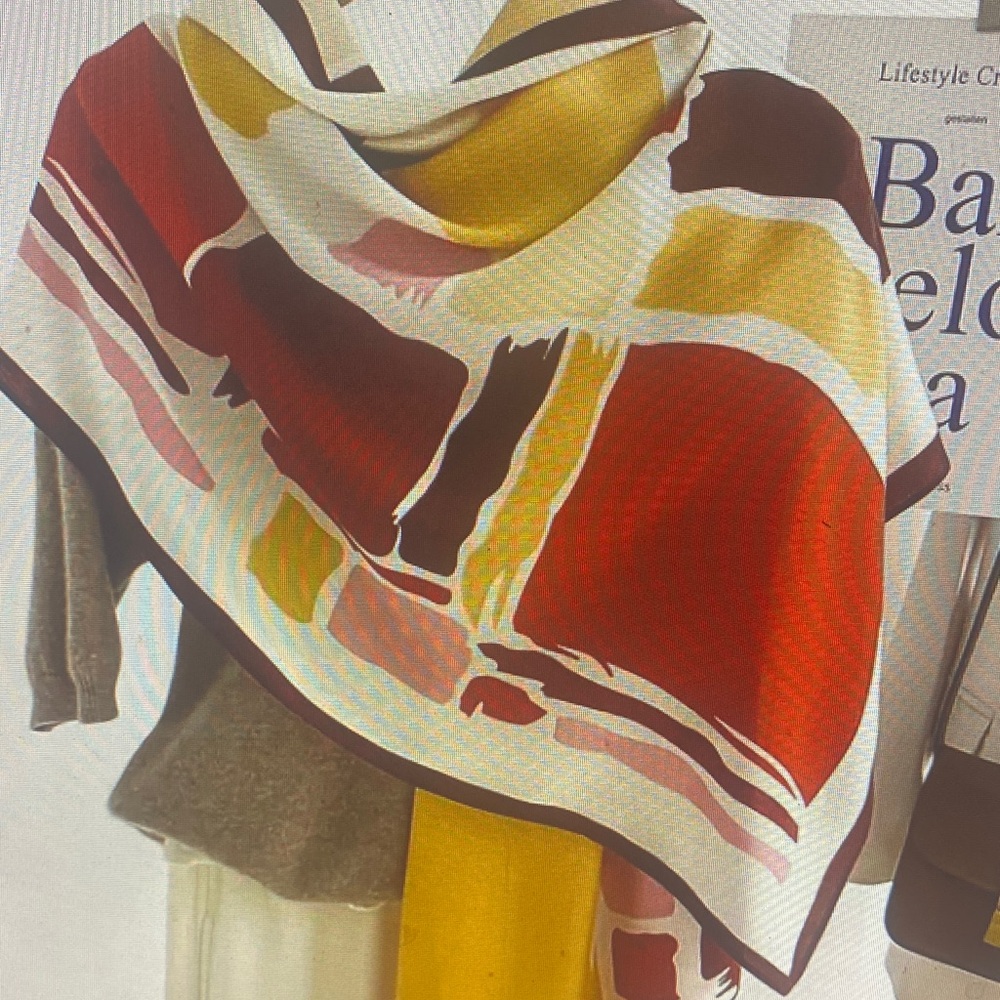 Vibrant Abstract Patterned Scarf - Picture 2 of 4